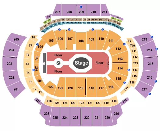 STATE FARM ARENA GA TAME IMPALA Seating Map Seating Chart