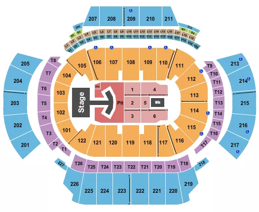 STATE FARM ARENA GA THE LUMINEERS Seating Map Seating Chart