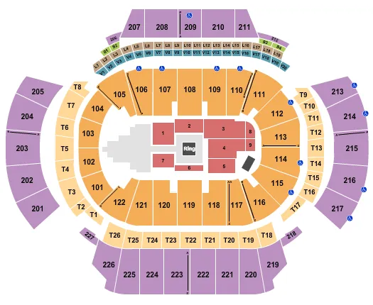 STATE FARM ARENA GA WWE 2 Seating Map Seating Chart