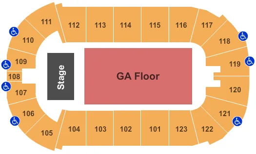 ENDSTAGE GA Seating Map Seating Chart