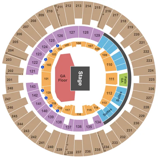 GA FLOOR HALF HOUSE Seating Map Seating Chart