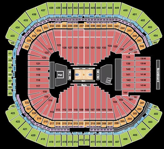 BASKETBALL FINAL FOUR Seating Map Seating Chart