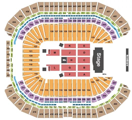 BRUNO MARS Seating Map Seating Chart