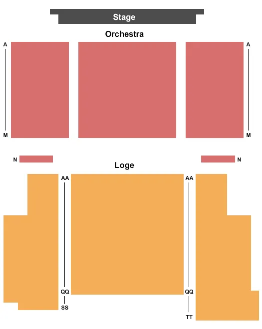 END STAGE Seating Map Seating Chart