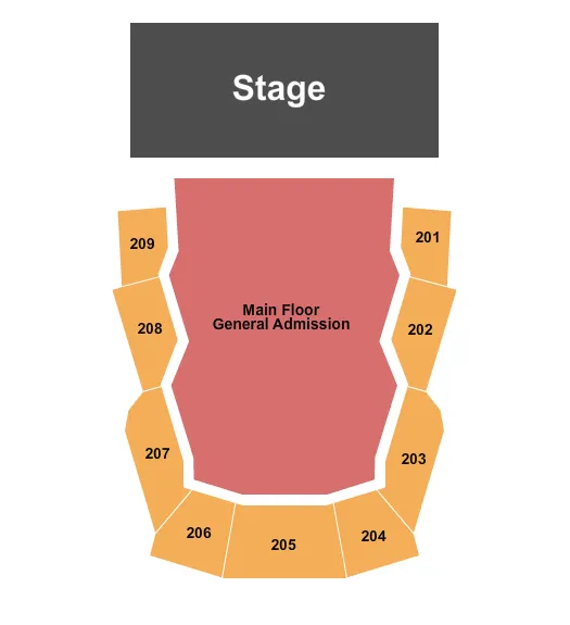 ENDSTAGE GA FLOOR Seating Map Seating Chart