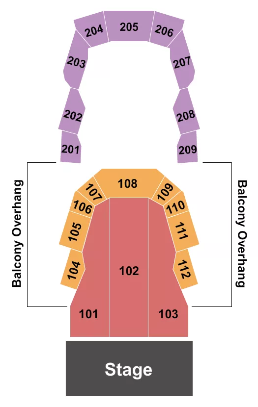 ENDSTAGE Seating Map Seating Chart