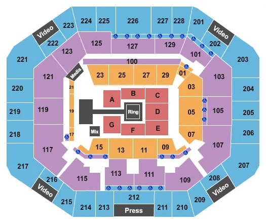 EXACTECH ARENA AT THE STEPHEN C OCONNELL CENTER WWE 2 Seating Map Seating Chart
