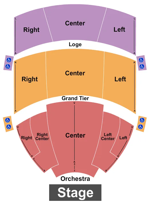 END STAGE Seating Map Seating Chart