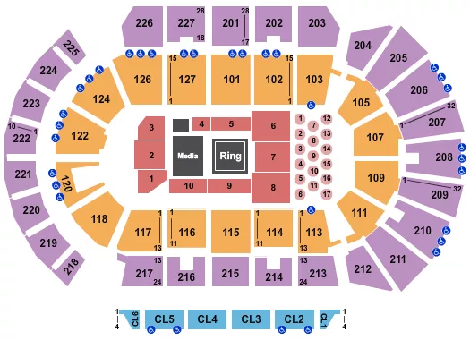 BOXING Seating Map Seating Chart