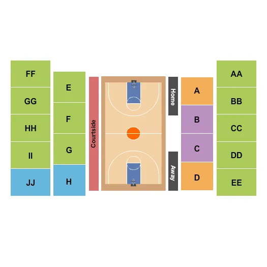 BASKETBALL Seating Map Seating Chart