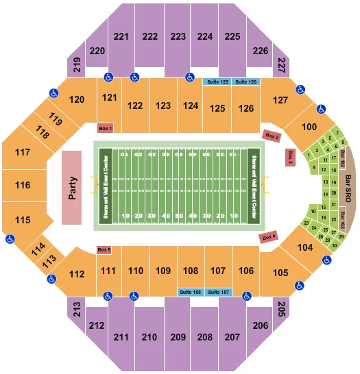 FOOTBALL Seating Map Seating Chart