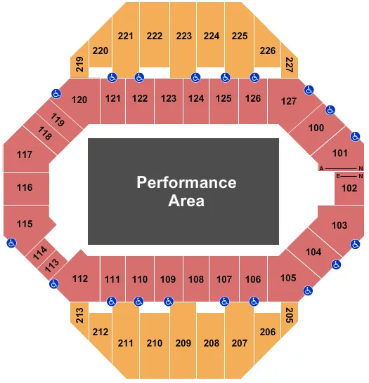 RODEO Seating Map Seating Chart