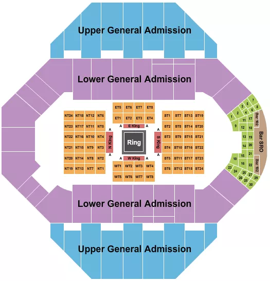 RUMBLE IN TITLE TOWN Seating Map Seating Chart