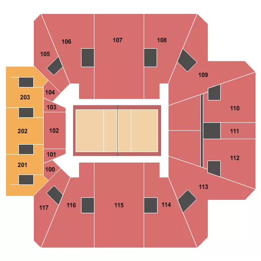 VOLLEYBALL Seating Map Seating Chart