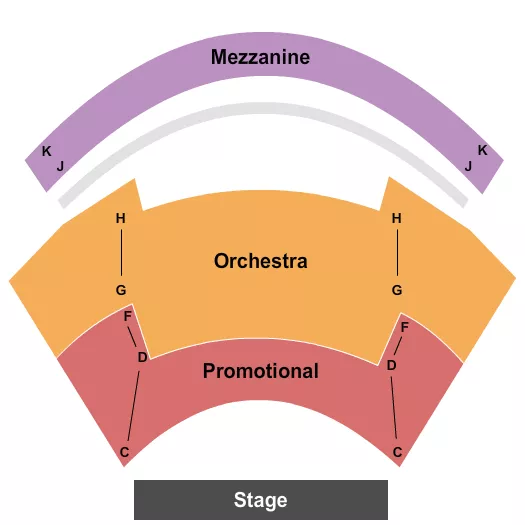 STRAND THEATER ZELIENOPLE END STAGE Seating Map Seating Chart