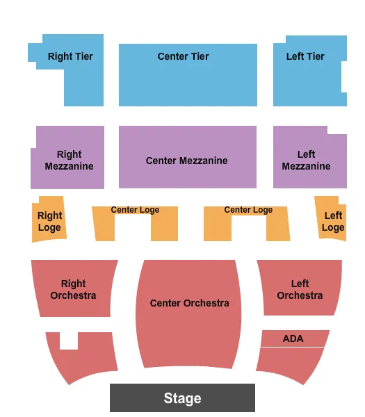 STRAND THEATRE NJ ENDSTAGE Seating Map Seating Chart