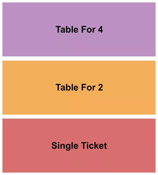 STRESS FACTORY COMEDY CLUB VALLEY FORGE SINGLE TABLES Seating Map Seating Chart