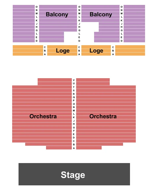 END STAGE Seating Map Seating Chart