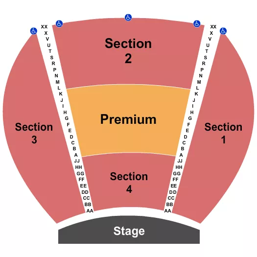 ENDSTAGE 1 4 WITH PREMIUM Seating Map Seating Chart