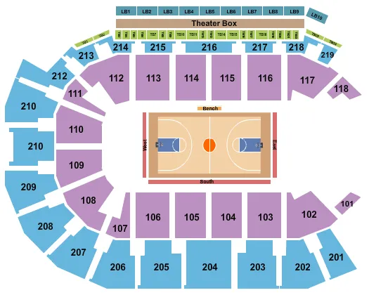 BASKETBALL GLOBETROTTERS Seating Map Seating Chart