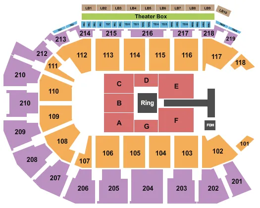 WWE Seating Map Seating Chart