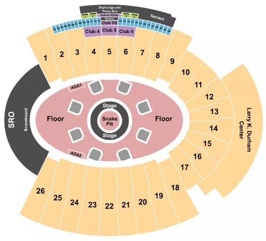 METALLICA Seating Map Seating Chart