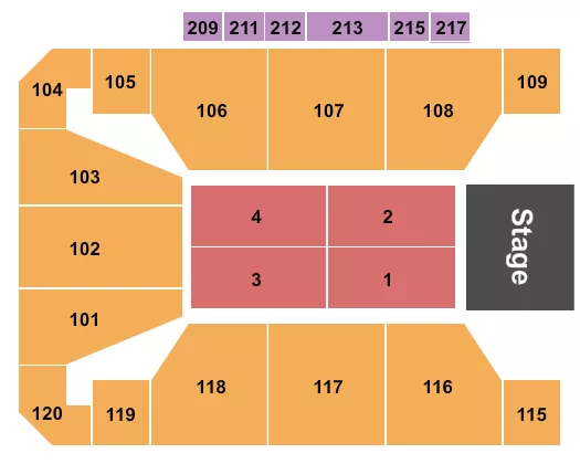 ENDSTAGE Seating Map Seating Chart