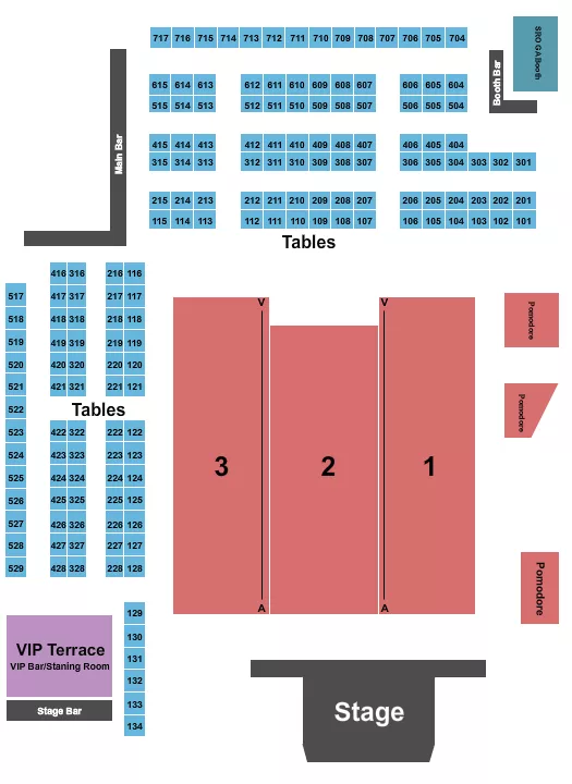 ENDSTAGE 2 Seating Map Seating Chart