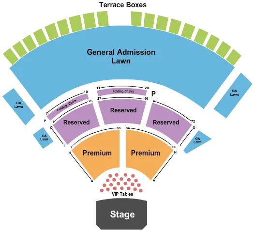 END STAGE Seating Map Seating Chart