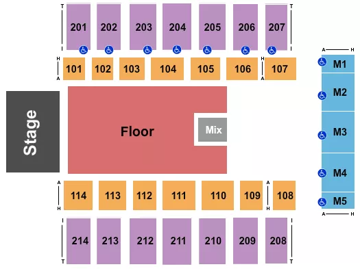ENDSTAGE GA FLOOR 2 Seating Map Seating Chart