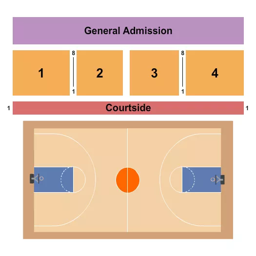 BASKETBALL Seating Map Seating Chart