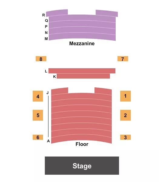 END STAGE Seating Map Seating Chart