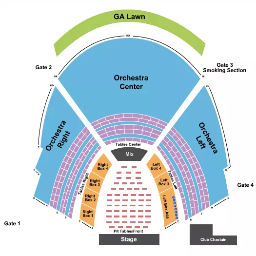 ENDSTAGE Seating Map Seating Chart