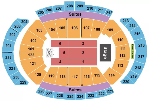 T MOBILE CENTER CARIN LEON Seating Map Seating Chart