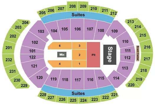 T MOBILE CENTER PIT GA RSV 1 6 NO 5 Seating Map Seating Chart