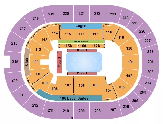 DISNEY ICE Seating Map Seating Chart
