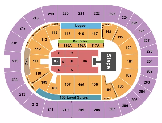 JASON ALDEAN Seating Map Seating Chart