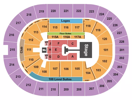 JONAS BROTHERS Seating Map Seating Chart
