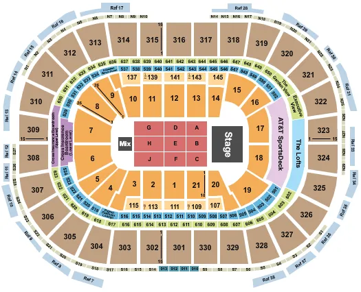 ANDREA BOCELLI Seating Map Seating Chart