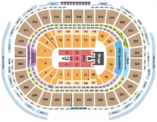 BAILEY ZIMMERMAN Seating Map Seating Chart