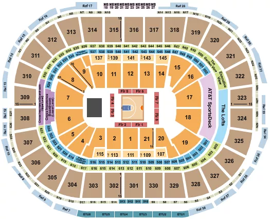 BASKETBALL BIG3 Seating Map Seating Chart