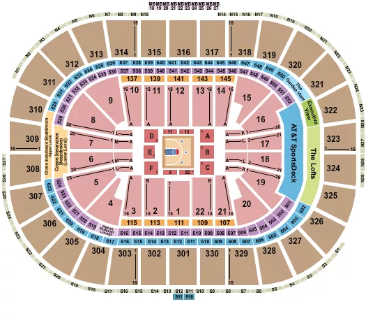 BIG3 BASKETBALL Seating Map Seating Chart