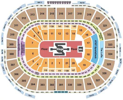 BURNA BOY Seating Map Seating Chart