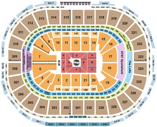 CENTER STAGE 2 Seating Map Seating Chart