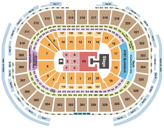 DEMI LOVATO Seating Map Seating Chart