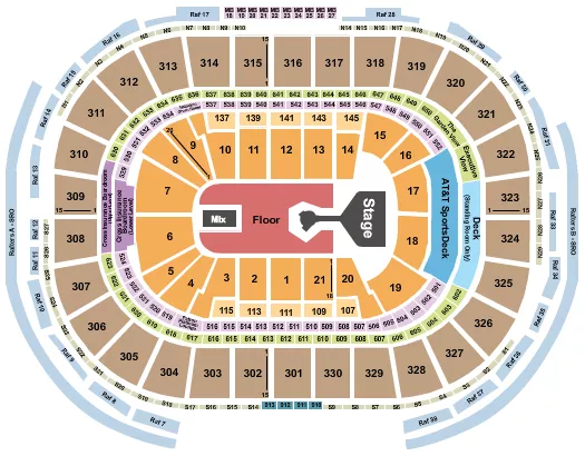 DON TOLIVER Seating Map Seating Chart