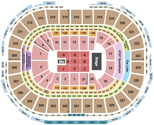 EAGLES Seating Map Seating Chart