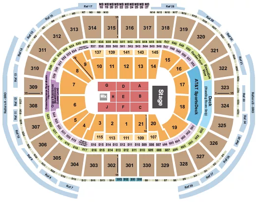ENDSTAGE 1 Seating Map Seating Chart