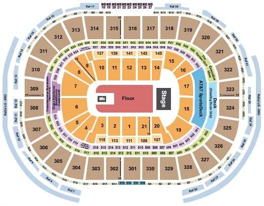 ENDSTAGE GA FLOOR Seating Map Seating Chart