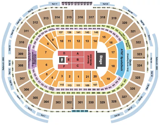 ENDSTAGE GA FRONT Seating Map Seating Chart